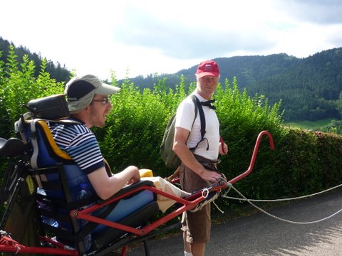 randonnée sportive avec joëlettes, Wolfach, 2012