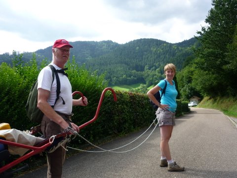 randonnée sportive avec joëlettes, Wolfach, 2012