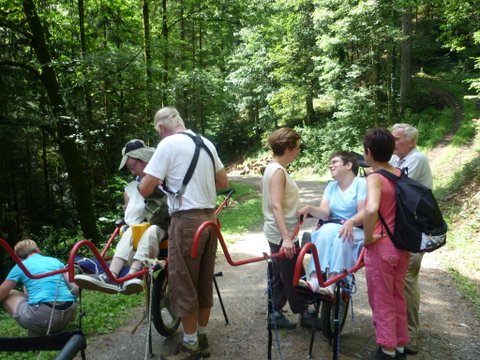 randonnée sportive avec joëlettes, Wolfach, 2012