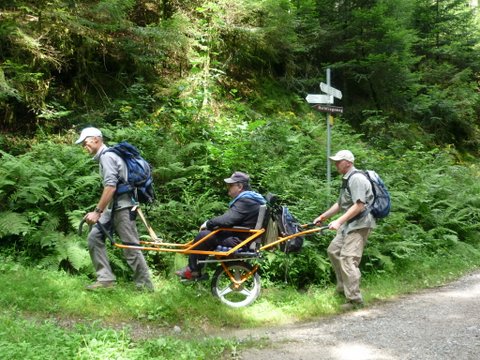 randonnée sportive avec joëlettes, Wolfach, 2012