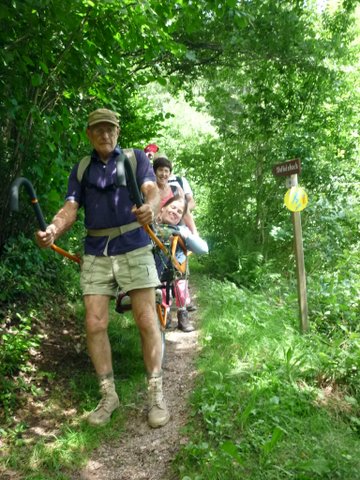 randonnée sportive avec joëlettes, Wolfach, 2012