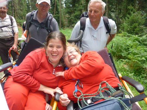 randonnée sportive avec joëlettes, Wolfach, 2012