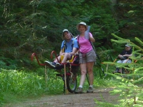 randonnée sportive avec joëlettes, Wolfach, 2012