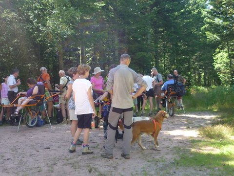 randonnée sportive avec joëlettes, Wolfach, 2012