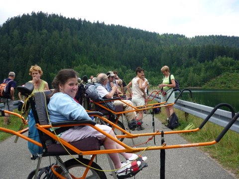 randonnée sportive avec joëlettes, Wolfach, 2012