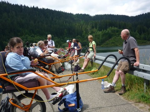 randonnée sportive avec joëlettes, Wolfach, 2012