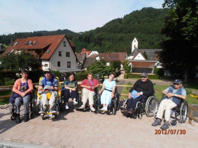 randonnée sportive avec joëlettes, Wolfach, 2012