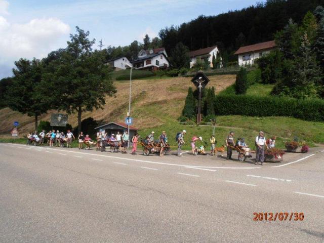 randonnée sportive avec joëlettes, Wolfach, 2012