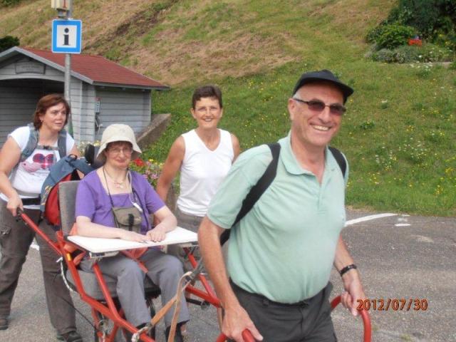 randonnée sportive avec joëlettes, Wolfach, 2012