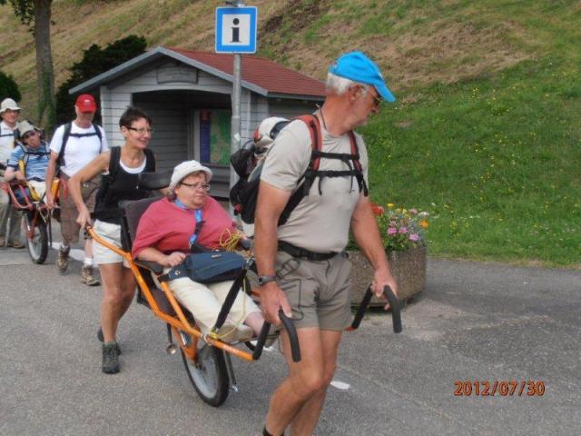 randonnée sportive avec joëlettes, Wolfach, 2012