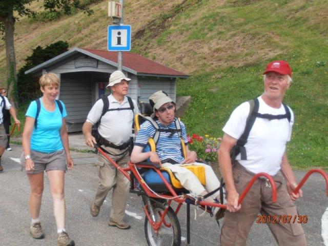 randonnée sportive avec joëlettes, Wolfach, 2012