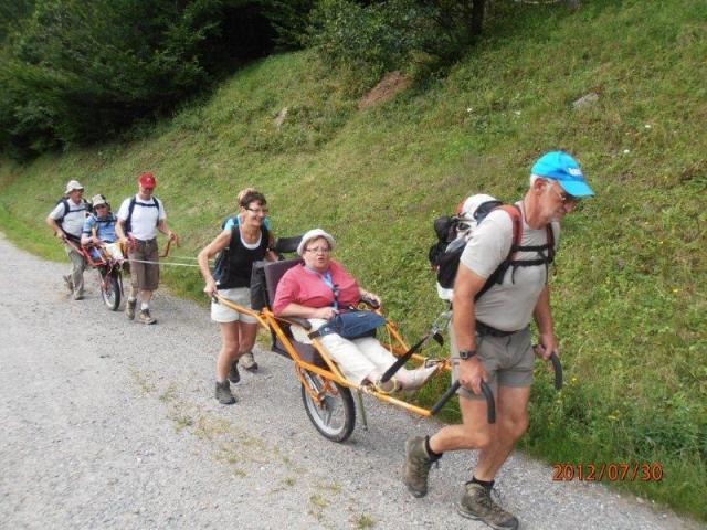 randonnée sportive avec joëlettes, Wolfach, 2012