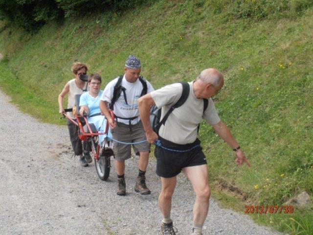 randonnée sportive avec joëlettes, Wolfach, 2012