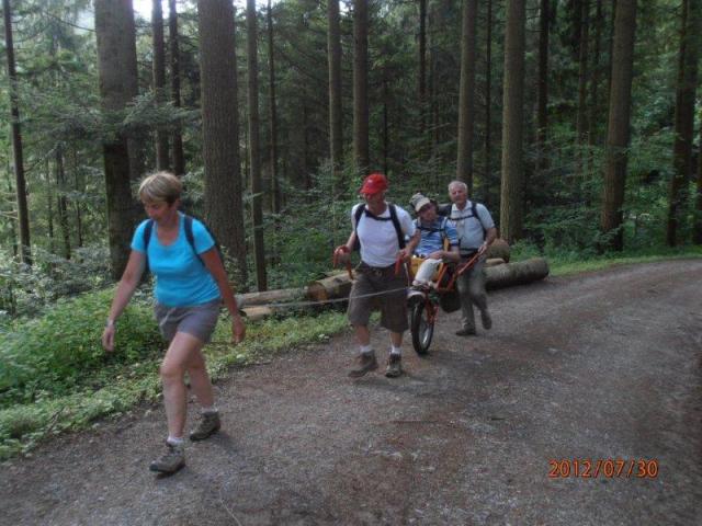 randonnée sportive avec joëlettes, Wolfach, 2012