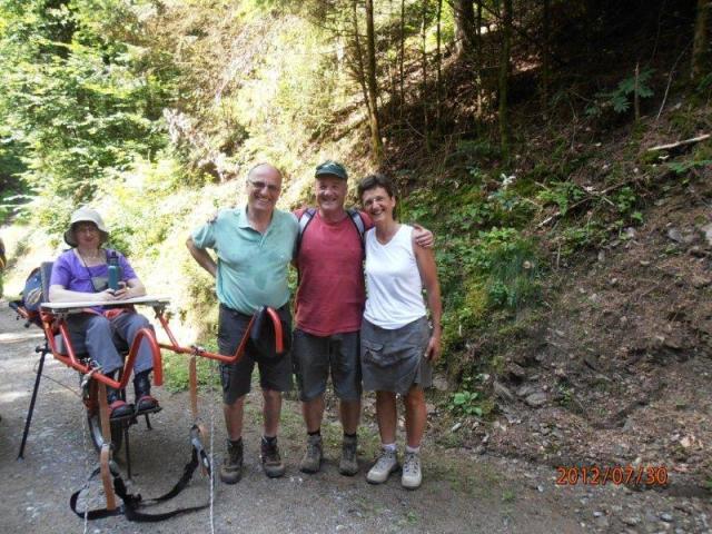 randonnée sportive avec joëlettes, Wolfach, 2012