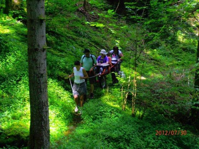 randonnée sportive avec joëlettes, Wolfach, 2012