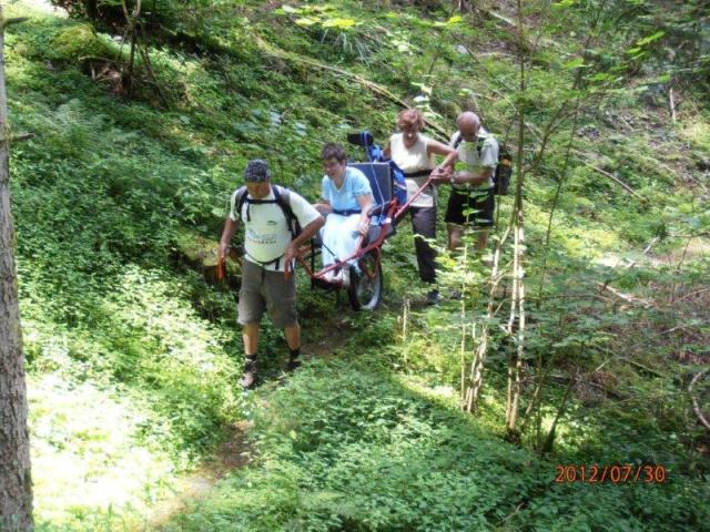 randonnée sportive avec joëlettes, Wolfach, 2012