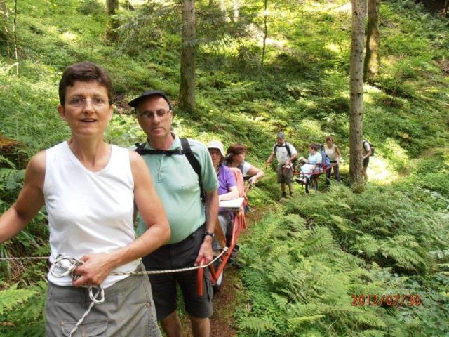 randonnée sportive avec joëlettes, Wolfach, 2012