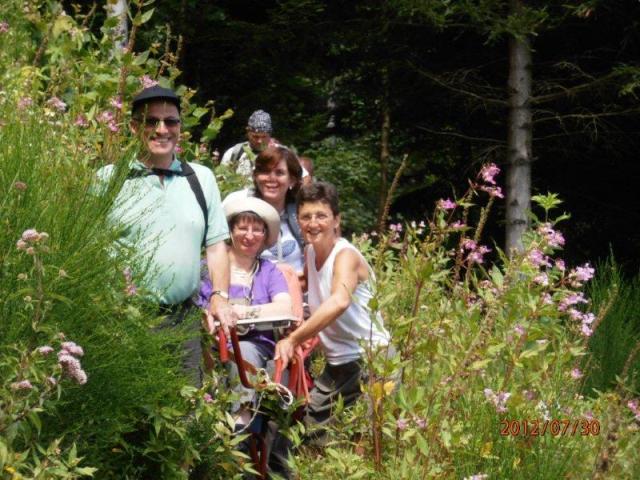 randonnée sportive avec joëlettes, Wolfach, 2012