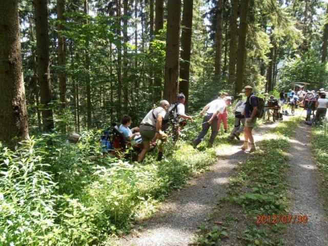 randonnée sportive avec joëlettes, Wolfach, 2012