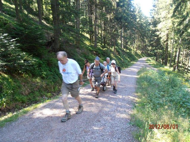 randonnée sportive avec joëlettes, Wolfach, 2012