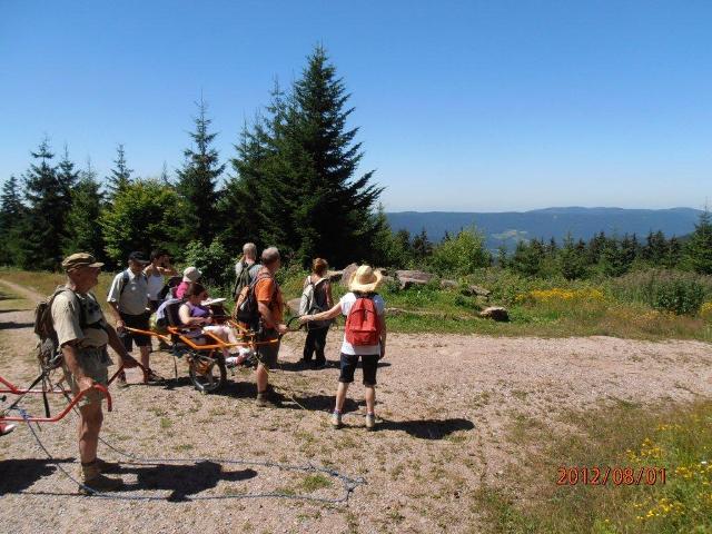 randonnée sportive avec joëlettes, Wolfach, 2012