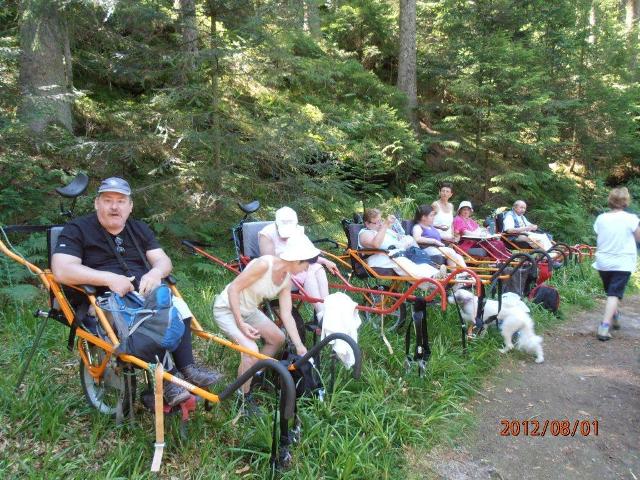 randonnée sportive avec joëlettes, Wolfach, 2012