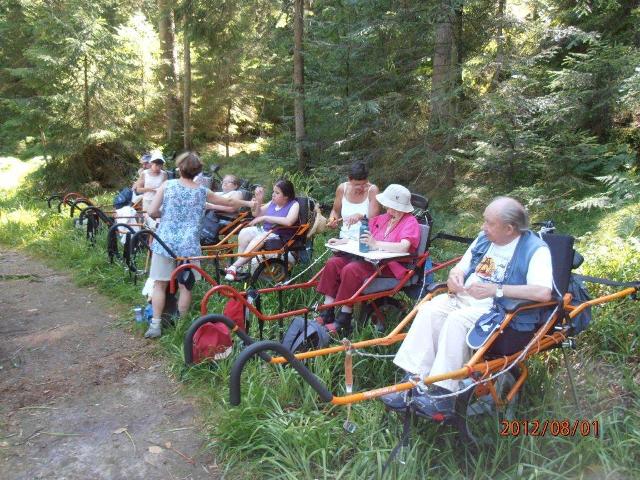 randonnée sportive avec joëlettes, Wolfach, 2012