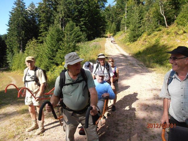 randonnée sportive avec joëlettes, Wolfach, 2012