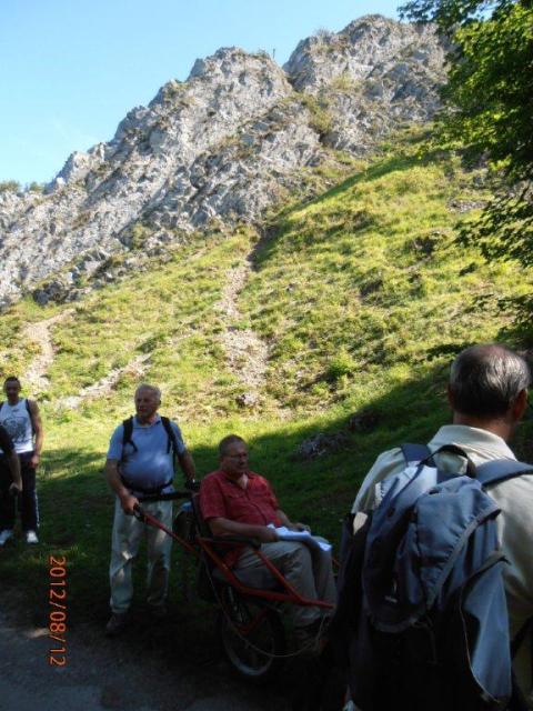 randonnée sportive avec joëlettes, Mariembourg, 2012