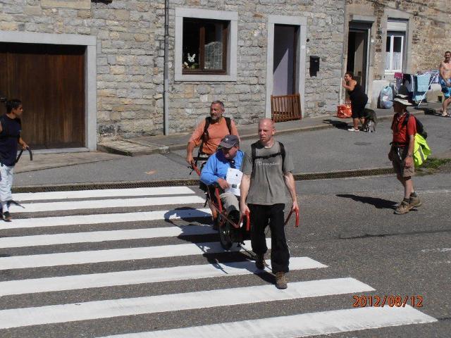 randonnée sportive avec joëlettes, Mariembourg, 2012