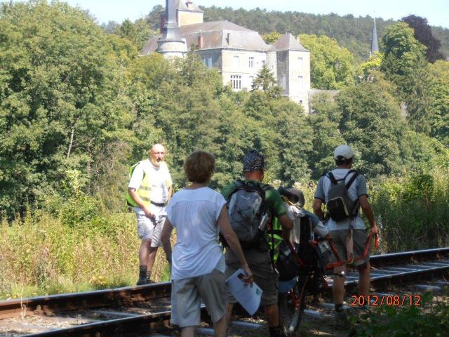 randonnée sportive avec joëlettes, Mariembourg, 2012