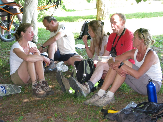 randonnée sportive avec joëlettes, Mariembourg, 2012