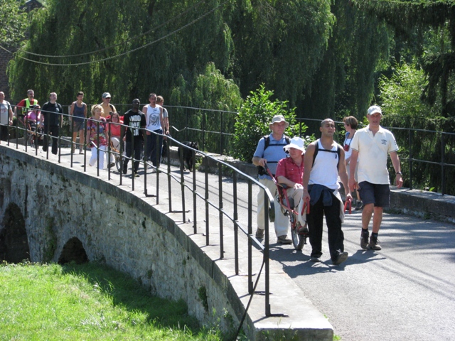 randonnée sportive avec joëlettes, Mariembourg, 2012