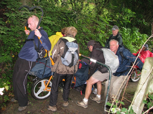 randonnée sportive avec joëlettes, Chèvremont, 2012