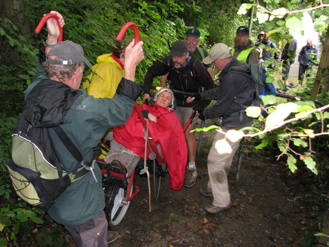 randonnée sportive avec joëlettes, Chèvremont, 2012