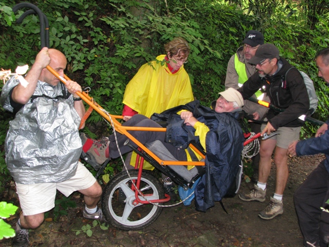 randonnée sportive avec joëlettes, Chèvremont, 2012