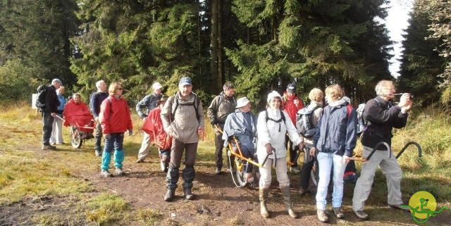 randonnée sportive avec joëlettes, Ovifat, 2012