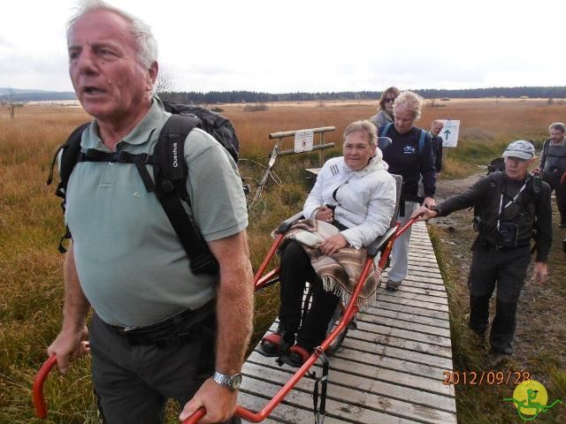 randonnée sportive avec joëlettes, Ovifat, 2012