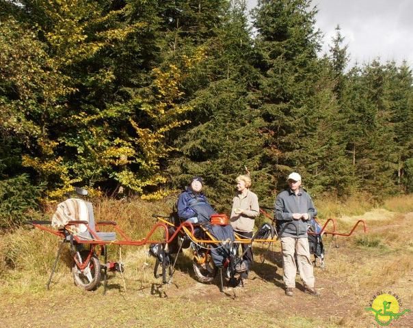 randonnée sportive avec joëlettes, Ovifat, 2012