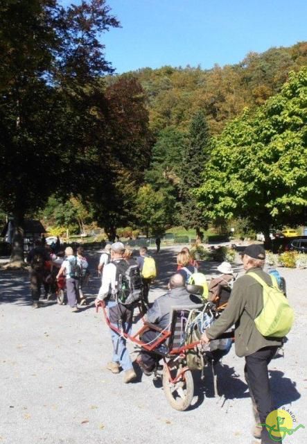 randonnée sportive avec joëlettes, Ovifat, 2012