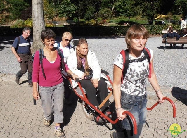 randonnée sportive avec joëlettes, Ovifat, 2012