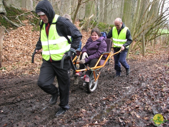 randonnée sportive avec joëlettes, Linkebeek, 2013