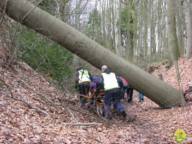 randonnée sportive avec joëlettes, Linkebeek, 2013