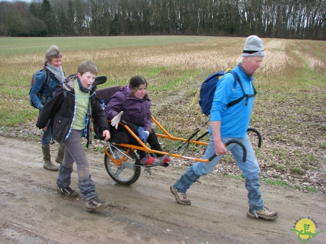 randonnée sportive avec joëlettes, Linkebeek, 2013