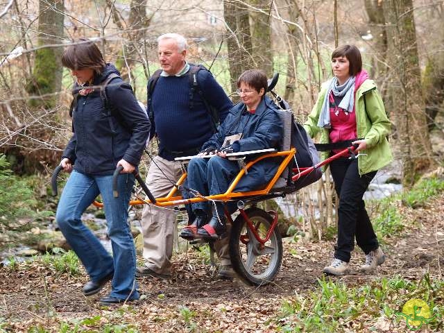 randonnée sportive avec joëlettes, Solwaster, 2013