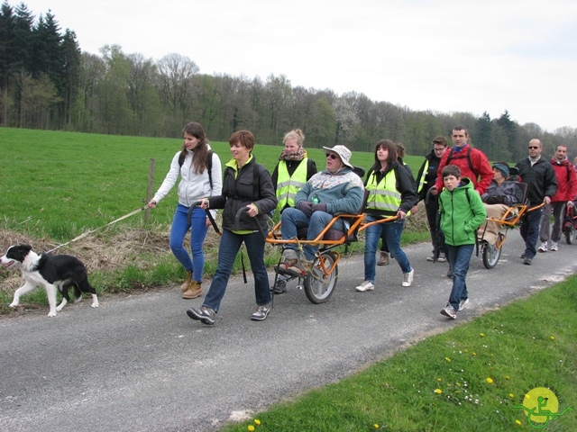 randonnée sportive avec joëlettes, Gesves, 2013