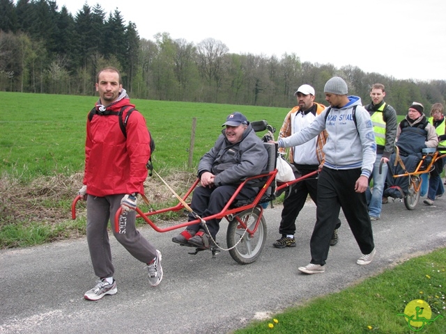 randonnée sportive avec joëlettes, Gesves, 2013