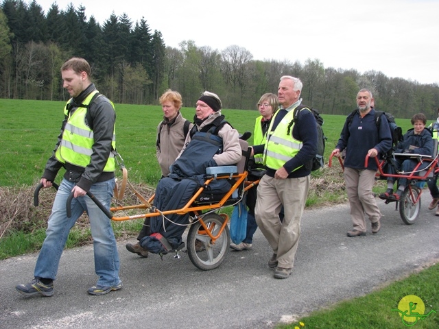 randonnée sportive avec joëlettes, Gesves, 2013