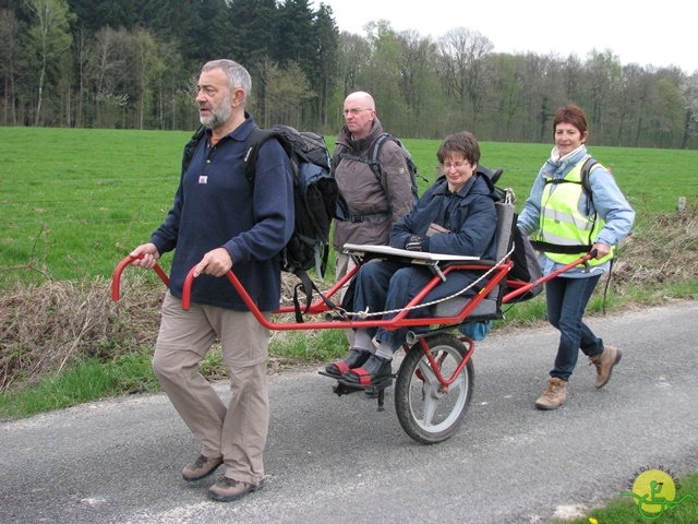 randonnée sportive avec joëlettes, Gesves, 2013